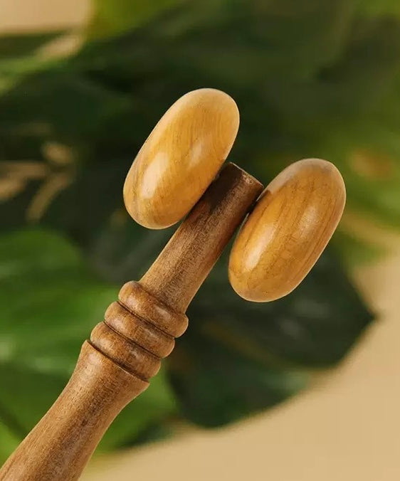 Natural Wood Facial Massage Roller