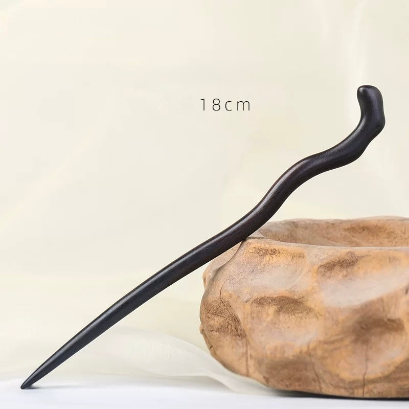 Natural Wood Hair Stick – Traditional Inspired Design
