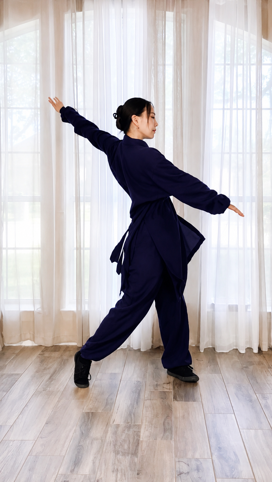 Tai Chi Uniform Set — Midnight Blue