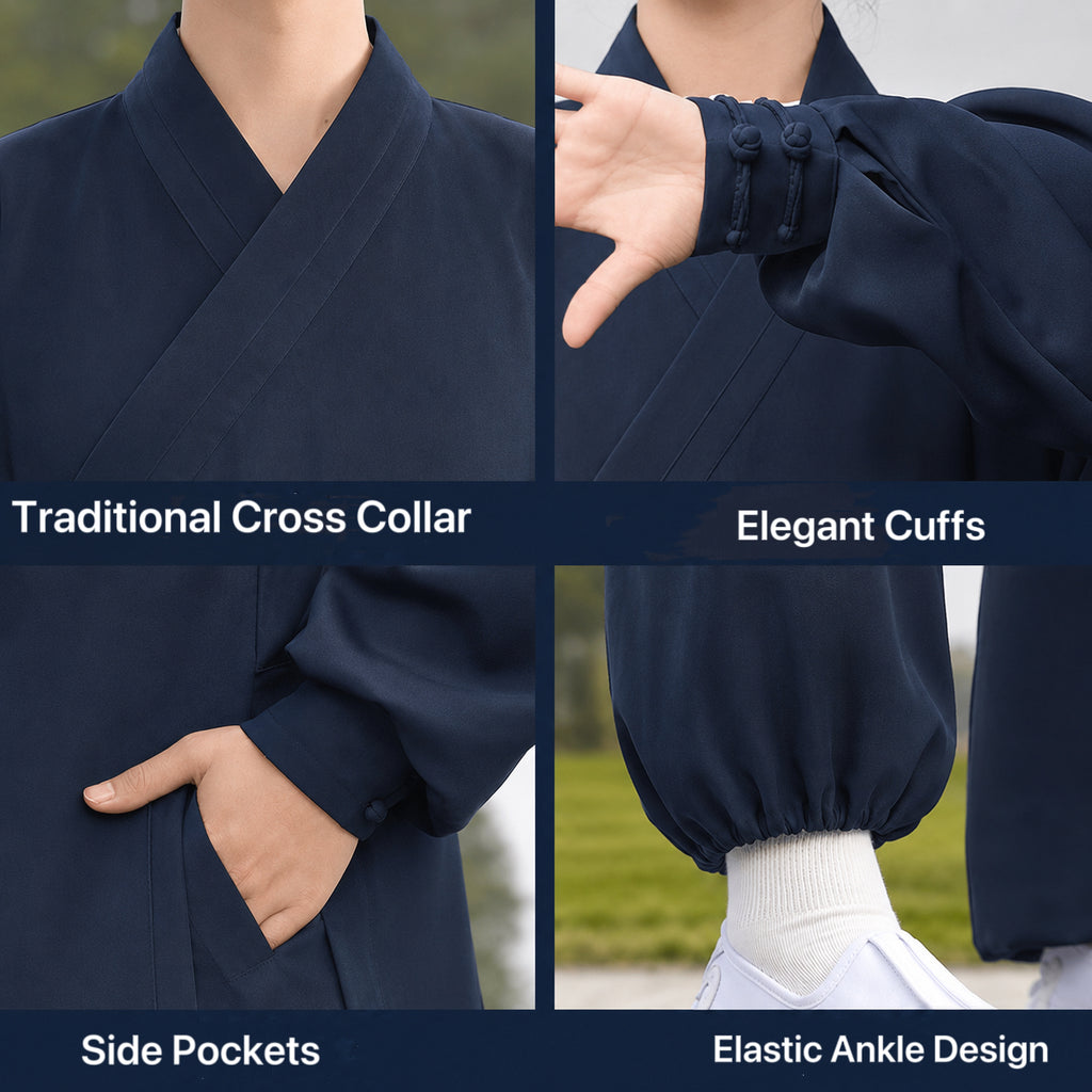 Tai Chi Uniform Top- Midnight Blue