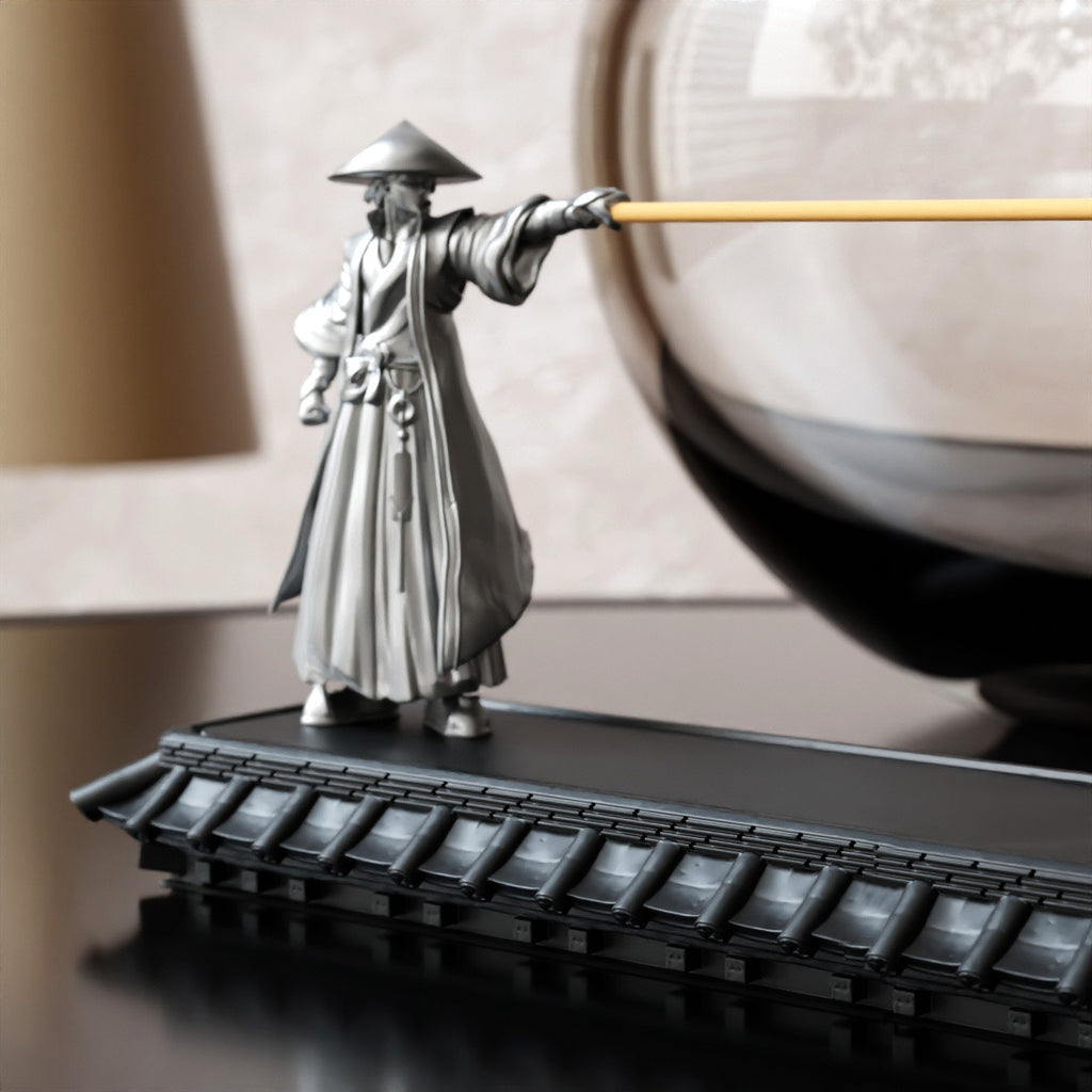 Wuxia Swordsman Incense Holder
Chinese-Inspired Zen Incense Burner & Decorative Art
