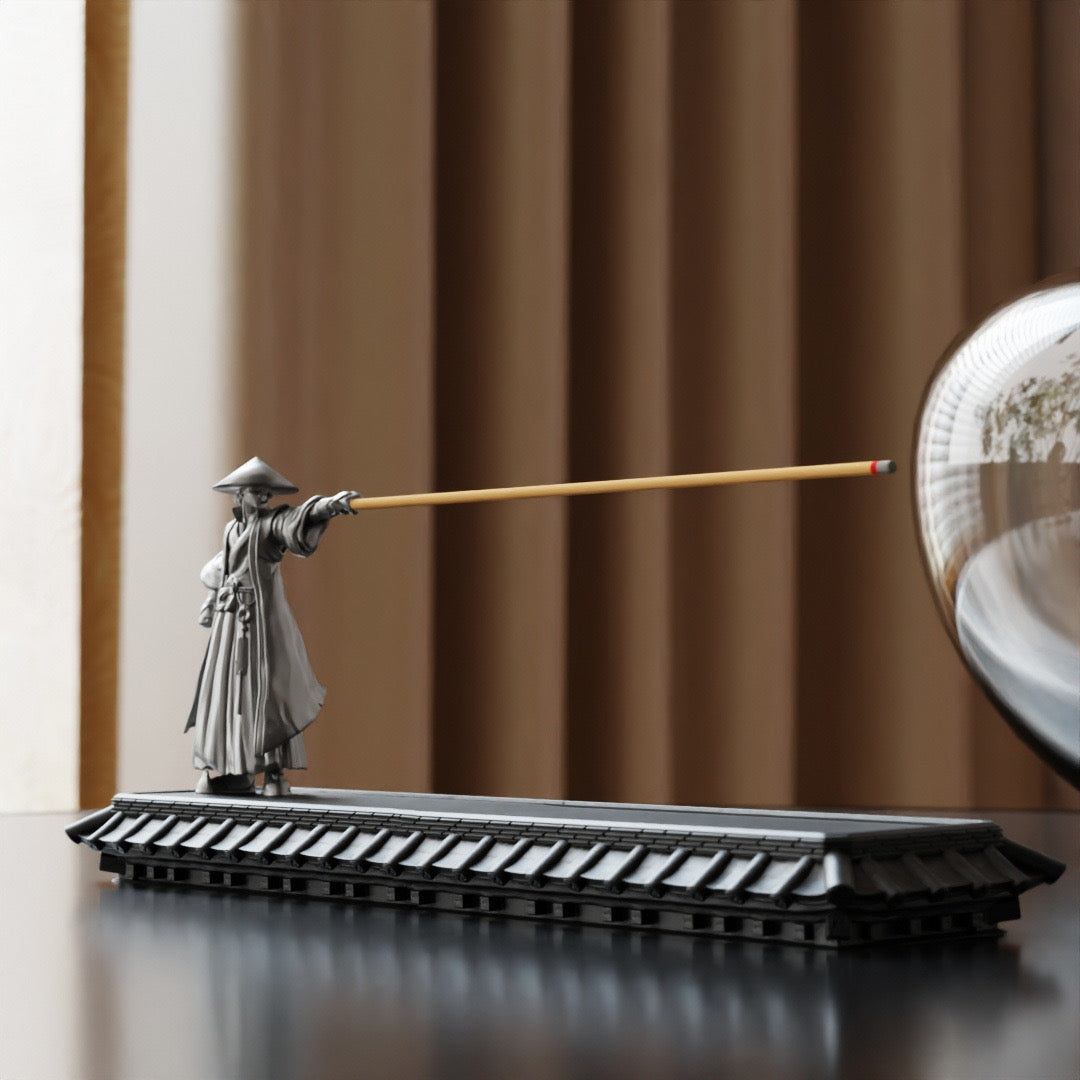 Wuxia Swordsman Incense Holder
Chinese-Inspired Zen Incense Burner & Decorative Art