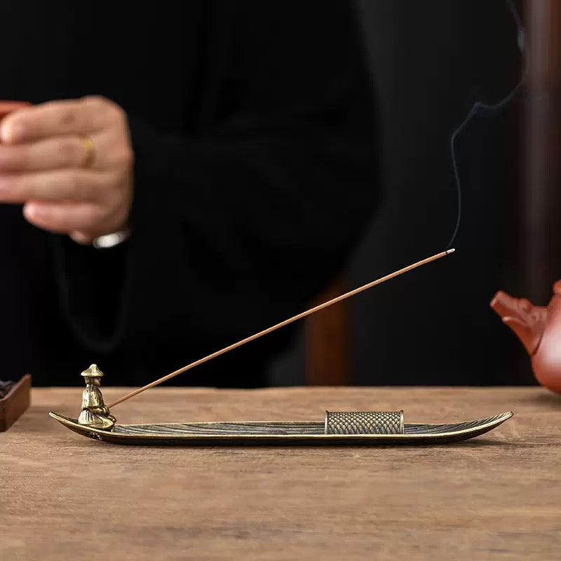 Solitary Fisherman Incense Holder