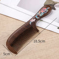 Natural Wood Wide-Tooth Comb with Traditional Design
