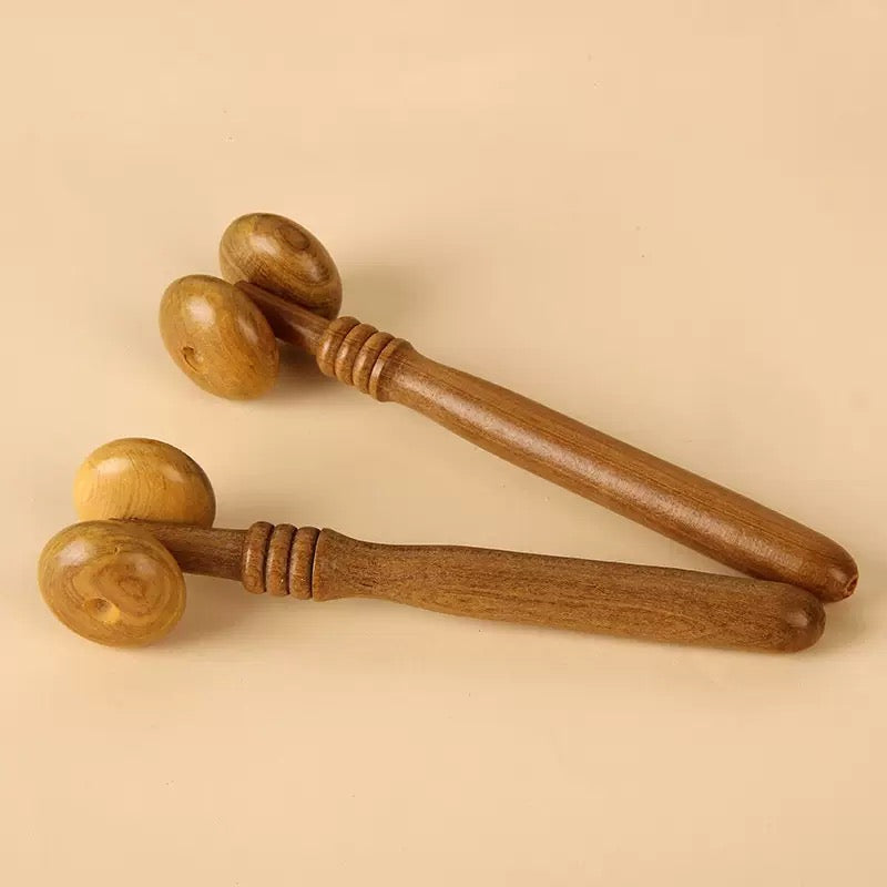 Natural Wood Facial Massage Roller