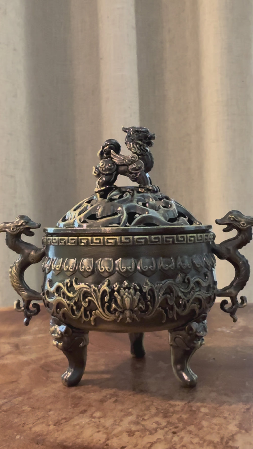 Three-Legged Qilin Incense Burner