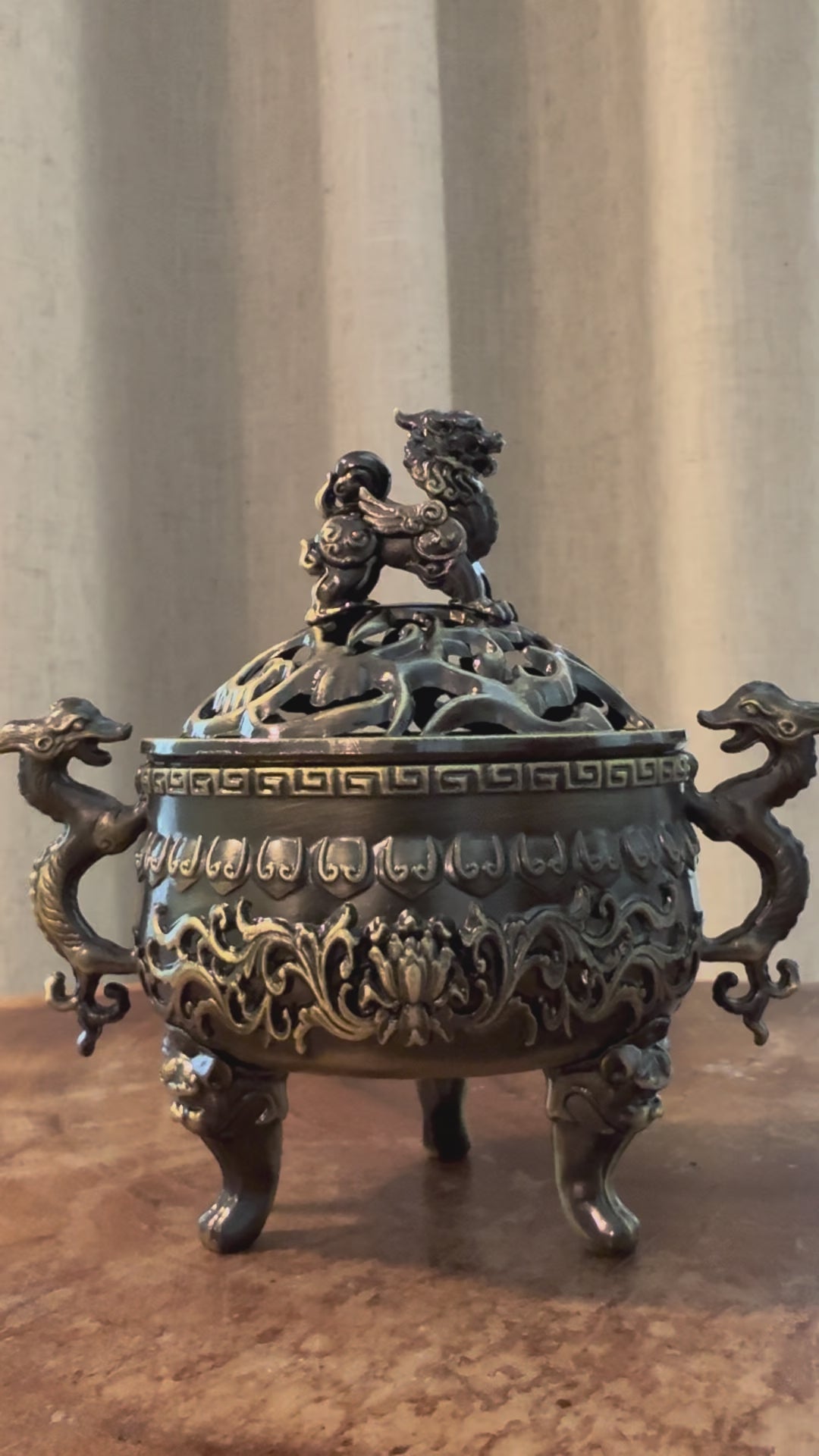 Three-Legged Qilin Incense Burner